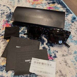 SAINT LAURENT Crystal Mica Sunglasses